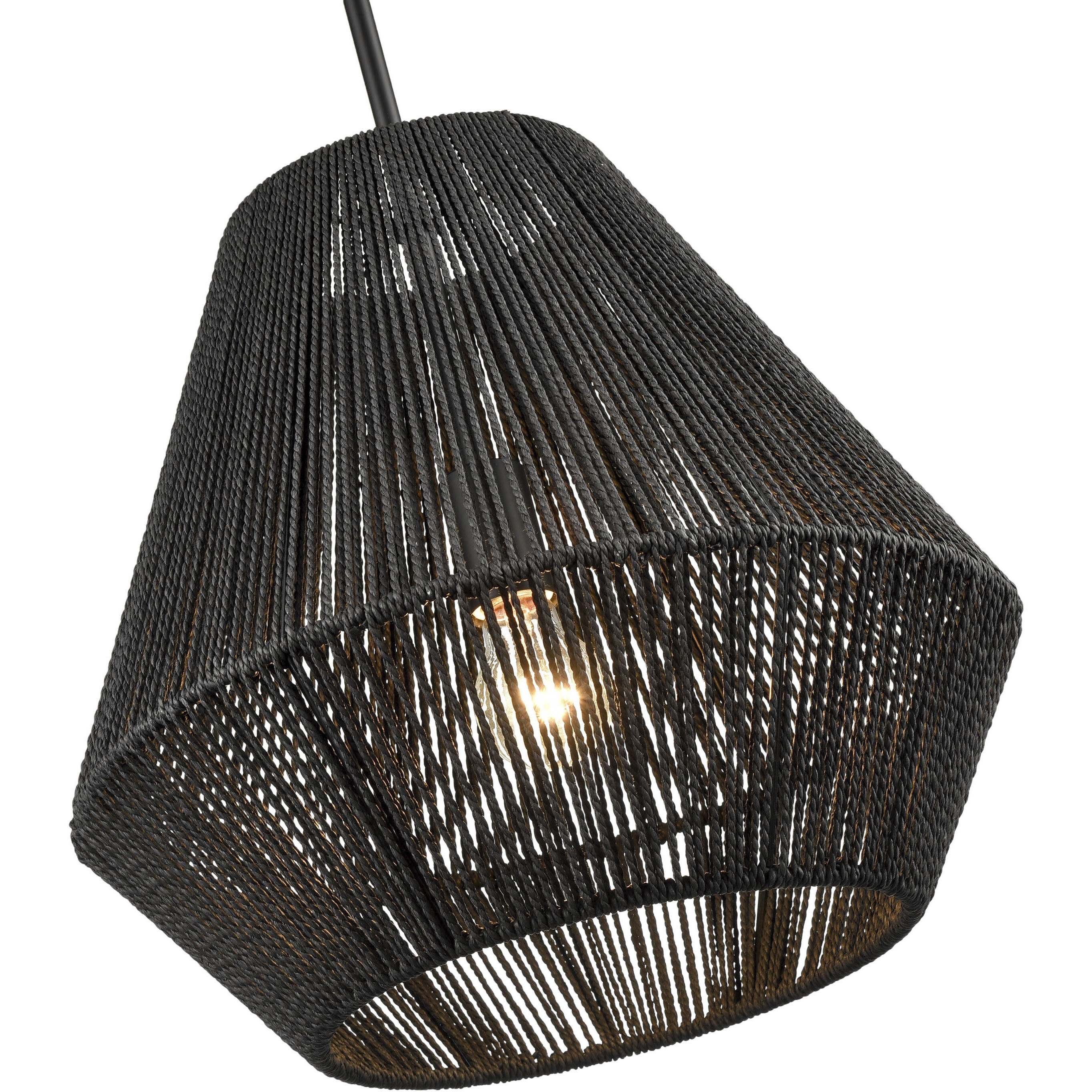 Elise 1 Light 16 inch Matte Black Pendant Ceiling Light